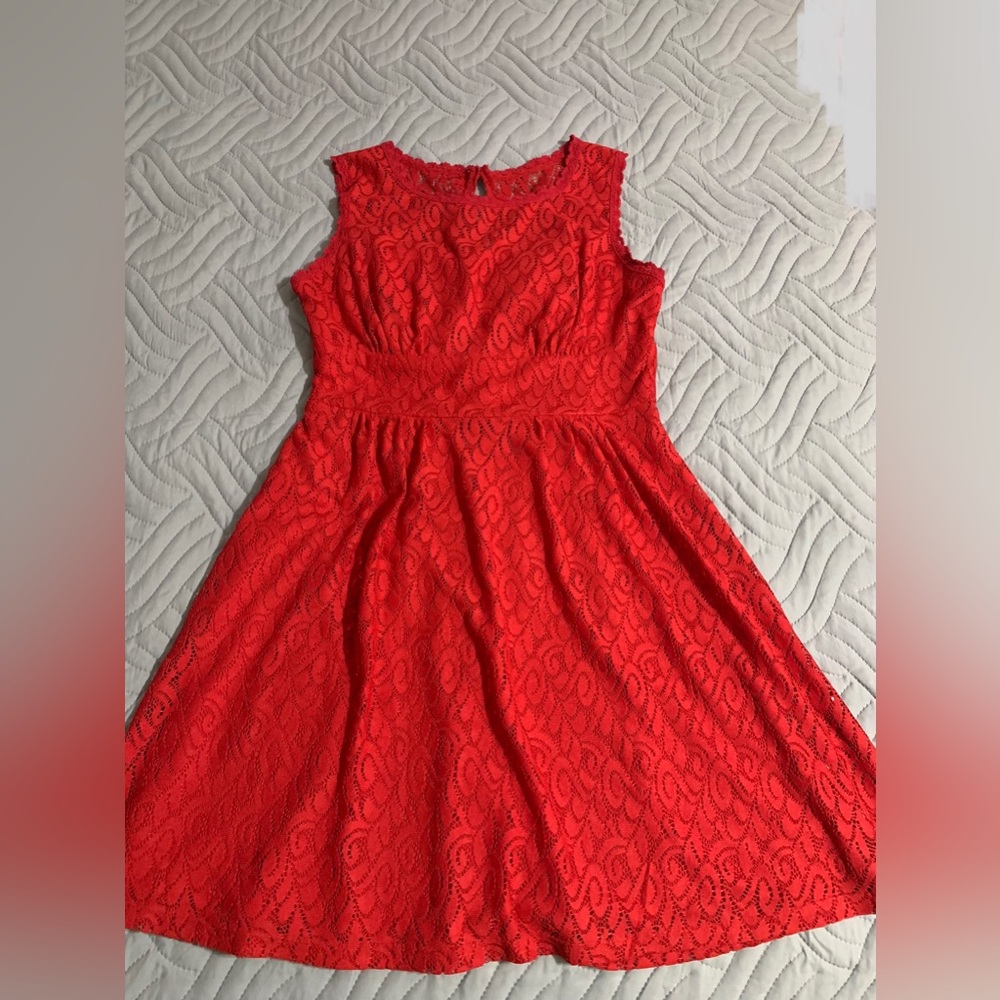 Dressbarn red dress, size 10